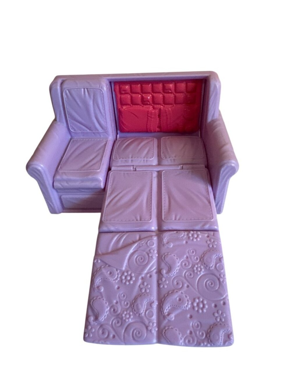 Fisher-Price Loving Family Dollhouse Purple Pull Out Couch Recliner Furniture
